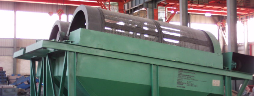 trommel screener for waste recycling